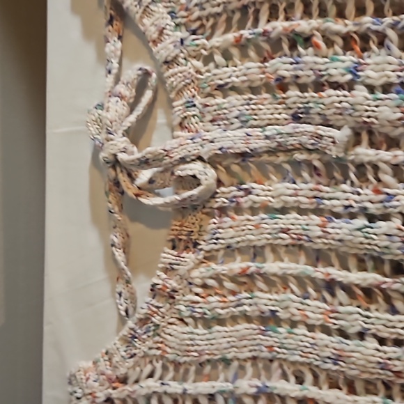 American Eagle Outfitters women's LG crochet cable knit sprinkles color sweater - Picture 8 of 9